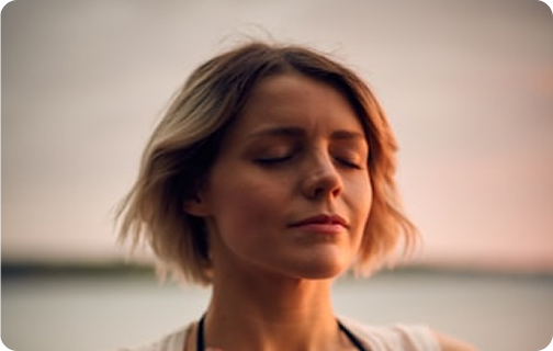 Woman`s face pictured closely