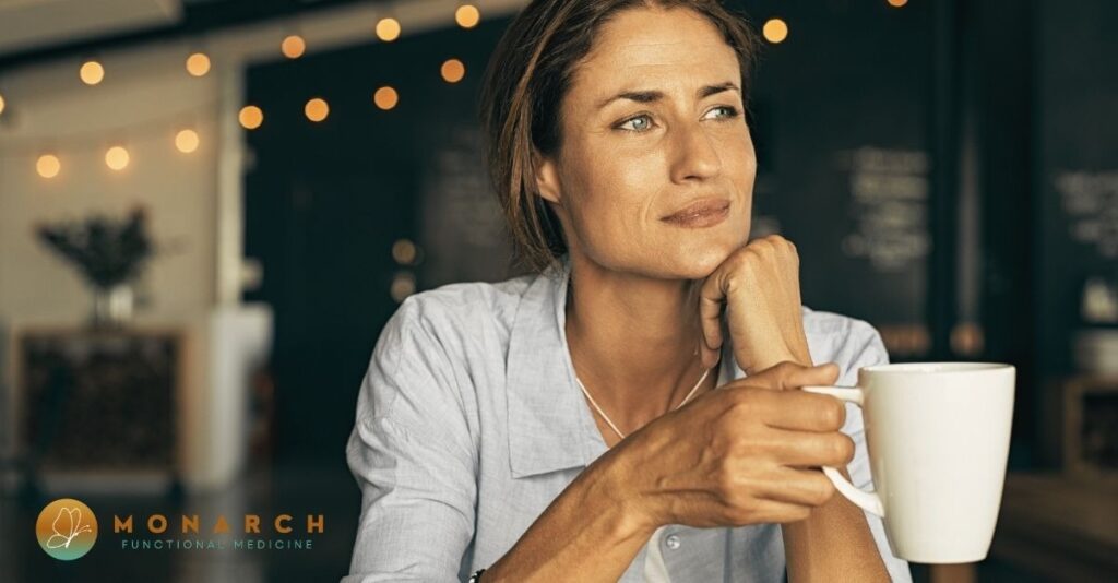 woman enjoying coffee